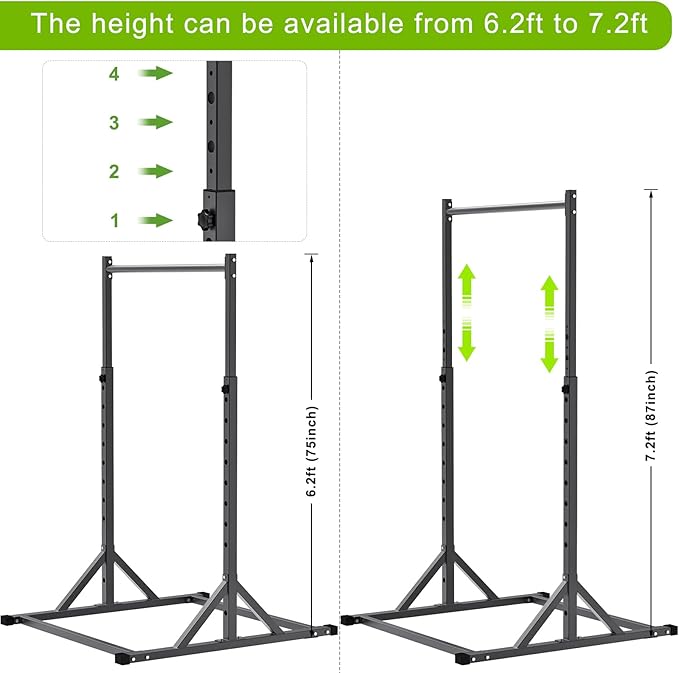 SELEWARE Adjustable Pull Up Station, Multifunction Pull Up Bar, Fully Welded, 500 lbs Capacity
