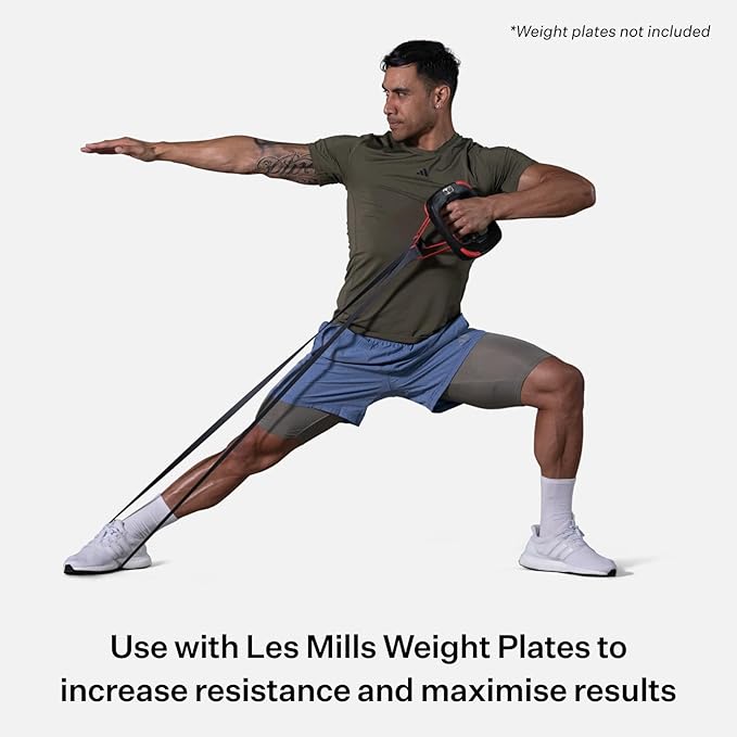 Les Mills™ SMARTBAND Extreme™ Workouts Bands with Handles for Women and Men, Resistance Bands for