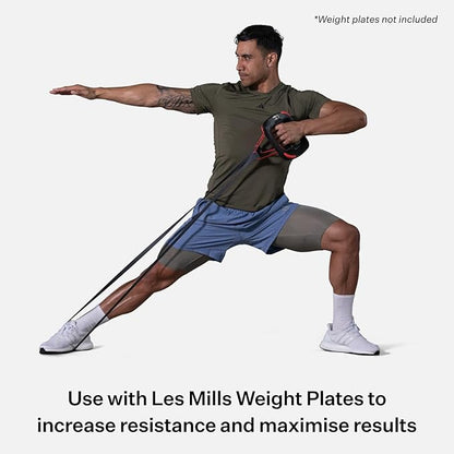 Les Mills™ SMARTBAND Extreme™ Workouts Bands with Handles for Women and Men, Resistance Bands for