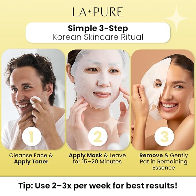 Snail Mucin Mask ??10ct Korean Sheet Mask Pack for Signs of Aging, Aid Skin Repair & Hydration