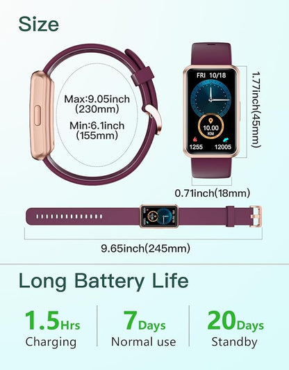 HUAKUA Fitness Tracker No Bluetooth No APP No Phone Needed, Fitness Watch for Men Women Parents