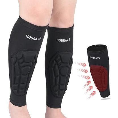 HOBRAVE Padded Calf Sleeve Shin Supports for Sports Pair