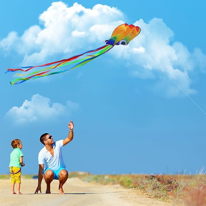 Xida Octopus Kite for Kids Ages 4-8, Professional Kites for Beginners and Adults, Easy to Fly Beach