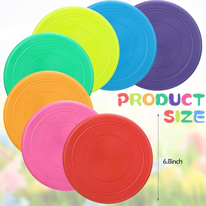 Vinsot Flying Discs Bulk Flying Discs for Kids Soft Rubber Flyer Disk Outdoor for Children Adults