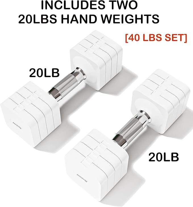 15LB 20LB 40LB 50LB Adjustable Dumbbell Set Free Weights Dumbbells Set for Women Men Hand Weights
