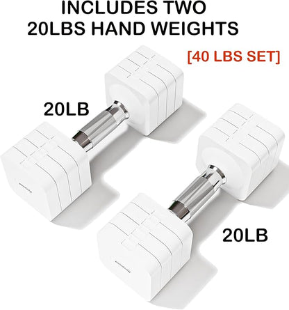 15LB 20LB 40LB 50LB Adjustable Dumbbell Set Free Weights Dumbbells Set for Women Men Hand Weights