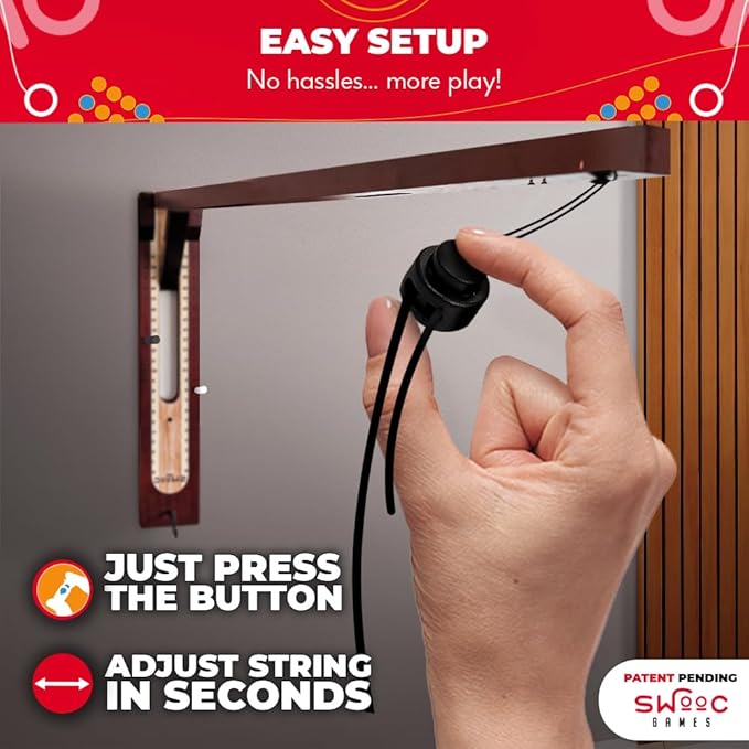 SWOOC Games - Hideaway Hook and Ring Game On A String - Weather Resistant & Easy Setup - Man Cave