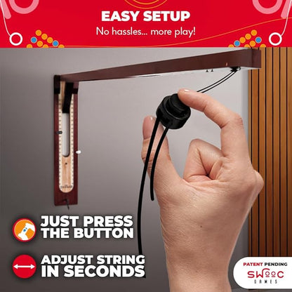 SWOOC Games - Hideaway Hook and Ring Game On A String - Weather Resistant & Easy Setup - Man Cave