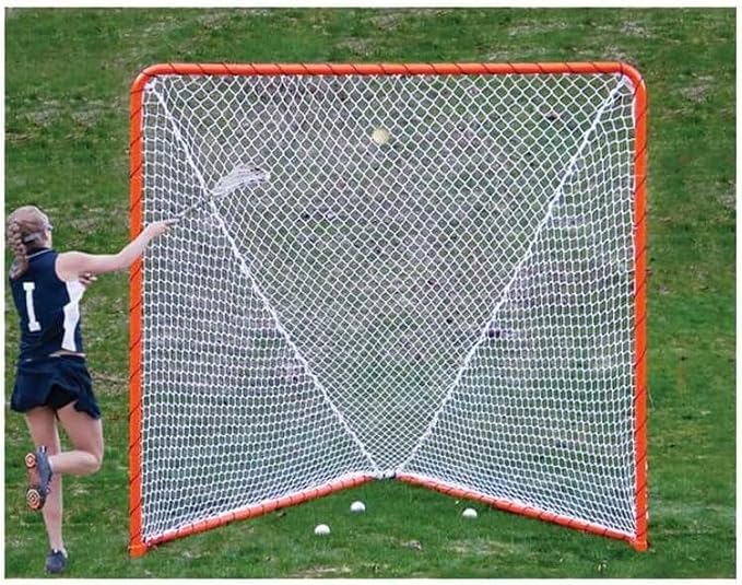 EZGoal 2” Professional folding 6' x 6' lacrosse Metal Goal with a Pro LAX Rocket Throwback