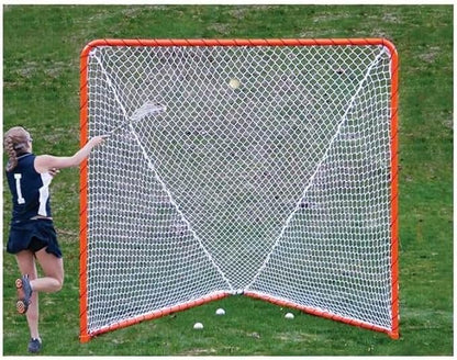 EZGoal 2” Professional folding 6' x 6' lacrosse Metal Goal with a Pro LAX Rocket Throwback