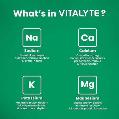 Vitalyte Electrolyte Powder Drink Mix, Isotonic Electrolyte Hydration Mix, Case Pack (6 Pack