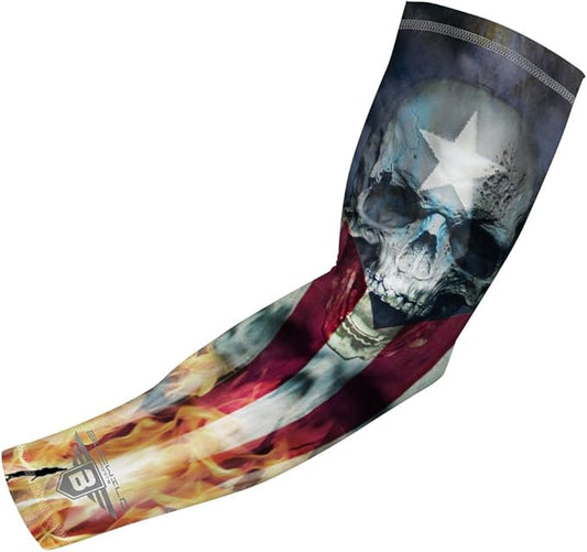 Bucwild Sports Flag Compression Arm Sleeve - Perfect for Baseball Basketball Football - Youth &