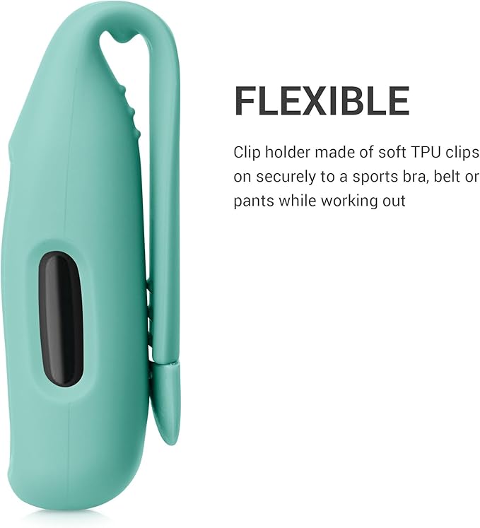 kwmobile 2X Clip Holders Compatible with Fitbit Inspire 3 / Inspire 2 / Ace 3 - Clip-On Holder