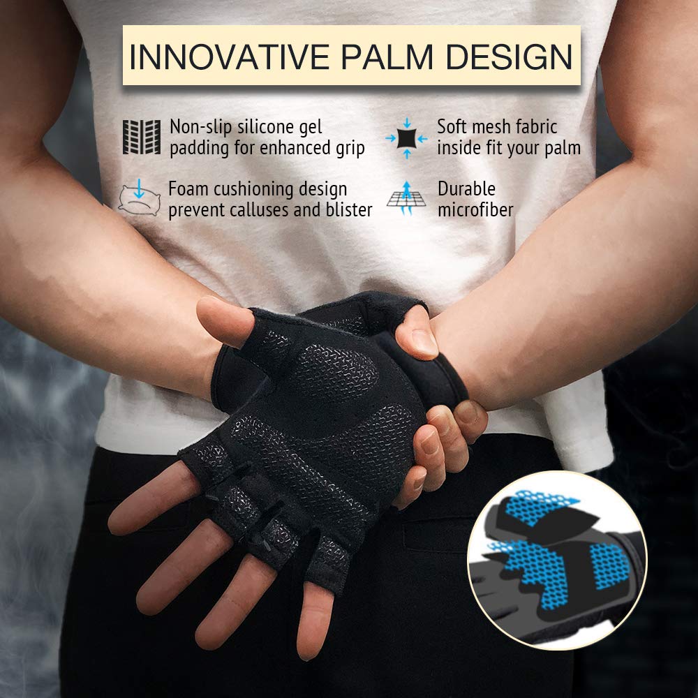 ATERCEL Workout Gloves for Men and Women, Exercise Gloves for Weight Lifting, Cycling, Gym