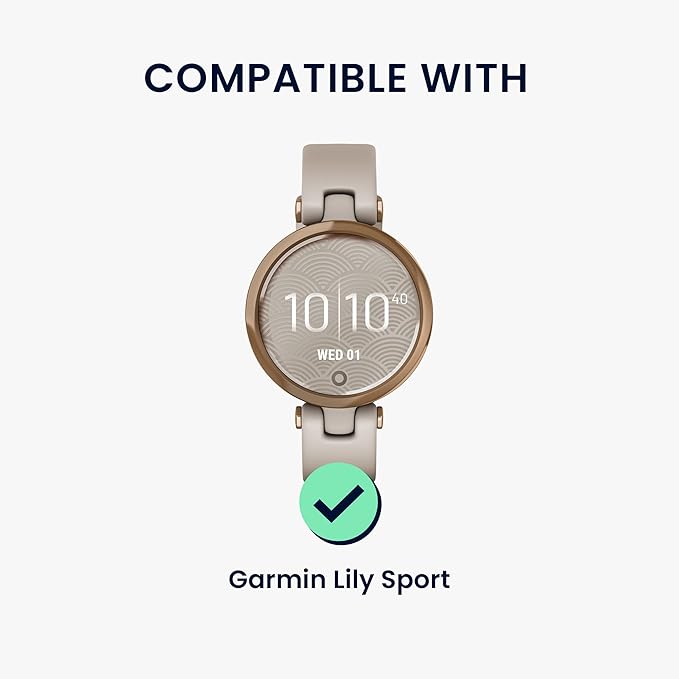 kwmobile Real Leather Watch Strap Compatible with Garmin Lily Sport - Fitness Tracker Replacement