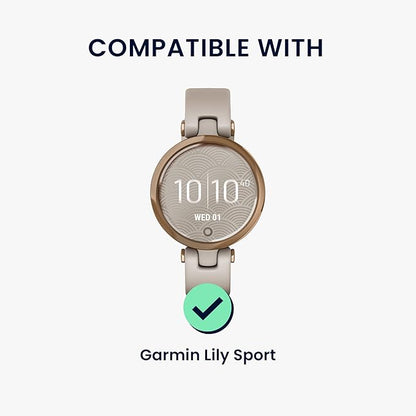 kwmobile Real Leather Watch Strap Compatible with Garmin Lily Sport - Fitness Tracker Replacement