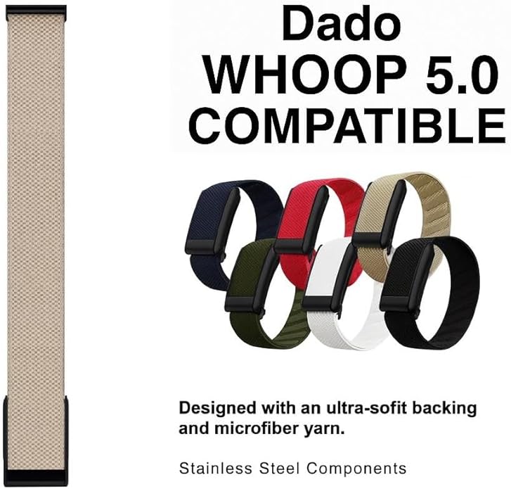 Ultra-soft Nylon Sport Band Compatible with WHOOP 5.0, One, Peak, and Life | Breathable, Durable &