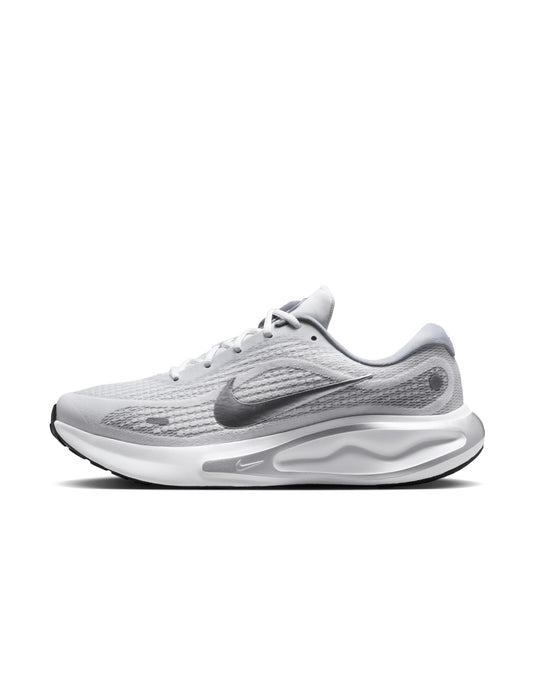 Nike Men's Journey Run Road Running Shoes, White/Metallic Silver-Black-Ashen Slate, 11