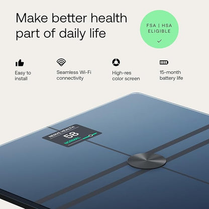 WITHINGS Smart Scales for Body Weight, FSA or HSA Eligible, Body Analysis, Fat Content, Muscle
