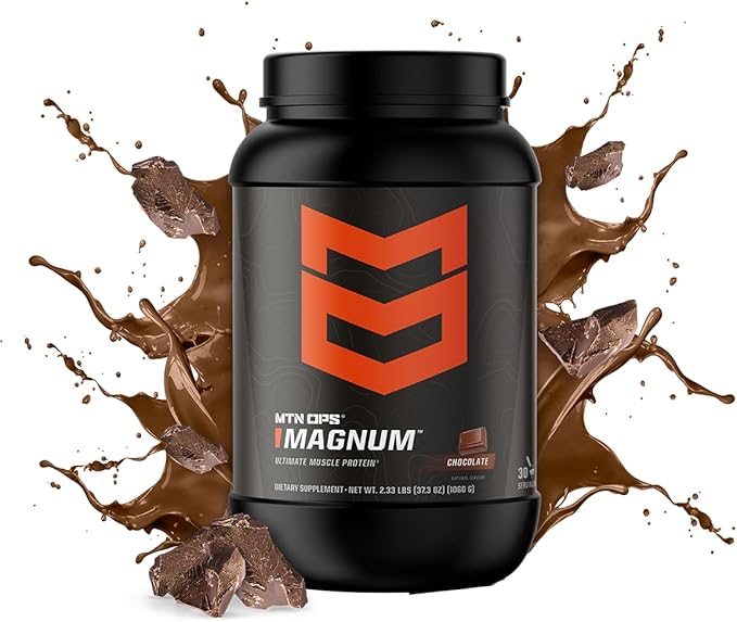 MTN OPS Magnum Chocolate Protein Powder, 23g of Whey Isolate Protein & Milk Protein with BCAAs
