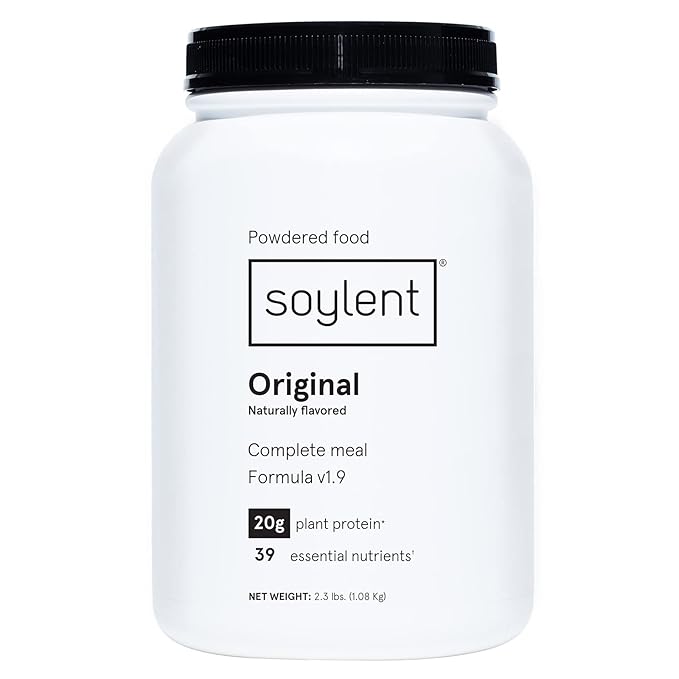 Soylent Complete Nutrition Meal Replacement Protein Powder, Original - Plant Based Vegan Protein