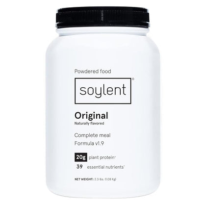 Soylent Complete Nutrition Meal Replacement Protein Powder, Original - Plant Based Vegan Protein