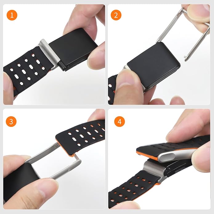 Silicone Bands Compatible with WHOOP 5.0 One and Peak, Adjustable Soft Comfortable Breathable