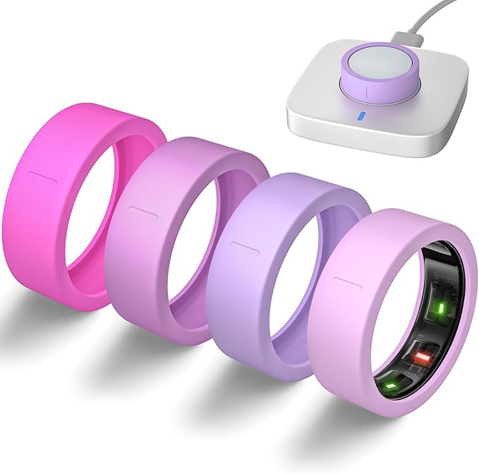 Ultra-Thin Covers Compatible with Oura Ring Gen 4/Oura Gen 3 Cover, Anti-Scratch Elastic Silicone
