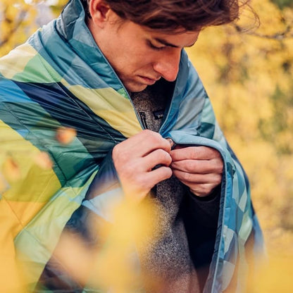 Rumpl Original Puffy Blanket - Warm, Water-Resistant Camping Blanket with 100% Recycled Synthetic