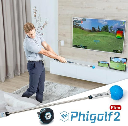 PHIGOLF Home Golf Game Simulator: Enjoy Interactive Golf with Motion Sensor & Swing Stick for