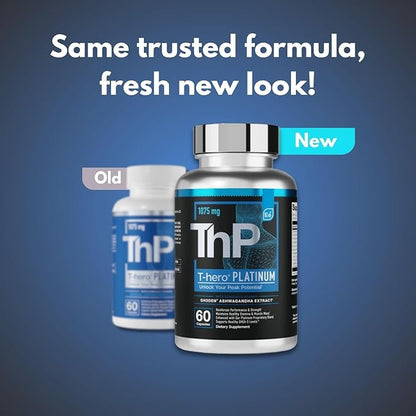 Essential Elements T-Hero Platinum Male Health Supplement for Mens Health - Muscle Growth Support &