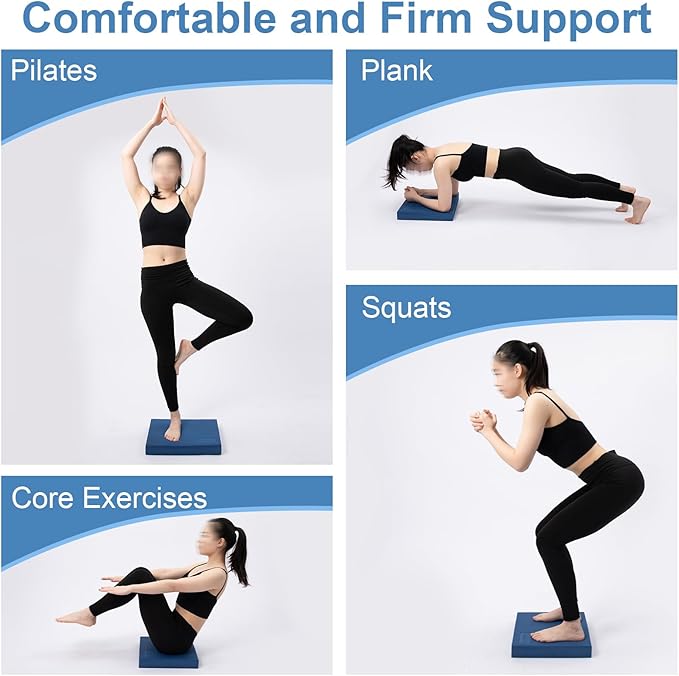 StrongTek Professional Foam Exercise Balance Pad - 15.8" x 13" x 2", High-Density TPE Foam Knee