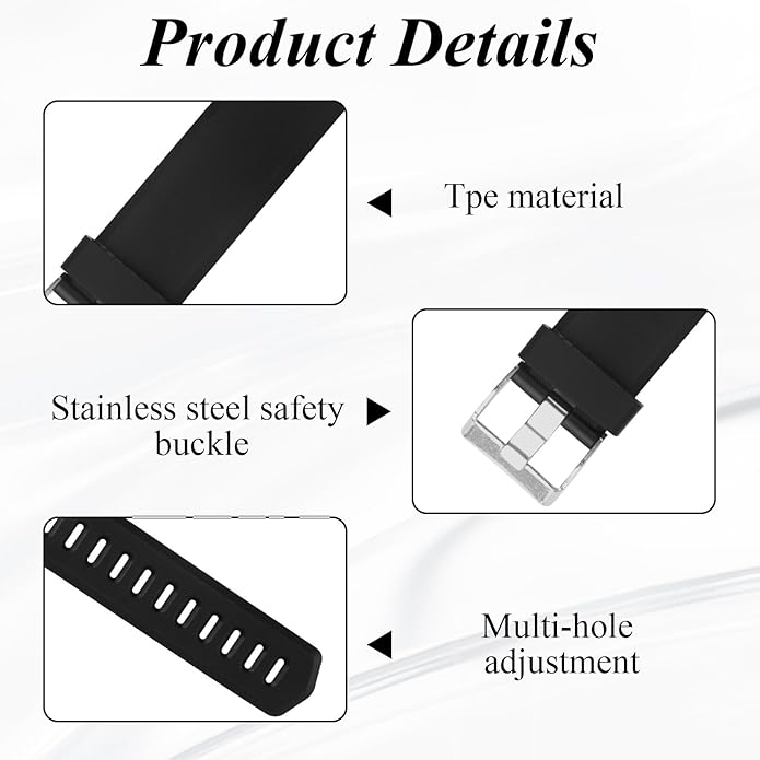 Watch Bands Replacement for ID115plus HR, Very Fit Pro Activity Fitness Tracker Wrist Bands Set