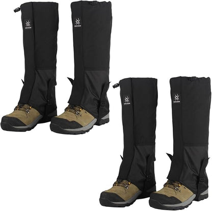2 Pairs Leg Gaiters Adjustable Shoe Snow Boot Guard Gators for Running Shoe Gaiters, Trail Running