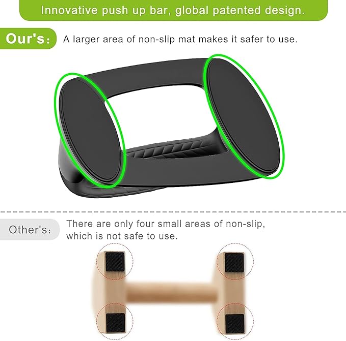 SELEWARE Push Up Bars Pushup Stands Handstand Bars, Soft Rubber Handle Provide Comfy Grip, Fit for