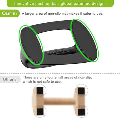 SELEWARE Push Up Bars Pushup Stands Handstand Bars, Soft Rubber Handle Provide Comfy Grip, Fit for