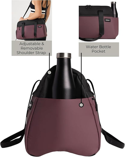 Vooray 25L Trainer Duffel Bag Rose ??Lightweight Travel Duffel for Women and Men with Shoe Pocket