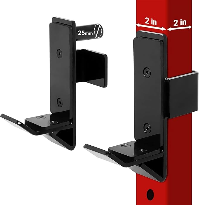 Yes4All Power Rack J-Hooks & Attachments ??Heavy Duty Barbell Holders Compatible with 2x2 & 3x3