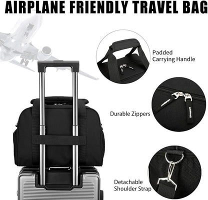 SeaRock 14 inch Small Gym Bag for Women & Men - Mini Duffle Bag Weekender & Overnight with Shoe