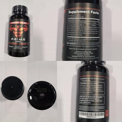 Prime Labs Testosterone Supplement for Men (2-Pack) - Stamina, Endurance, Energy, & Strength