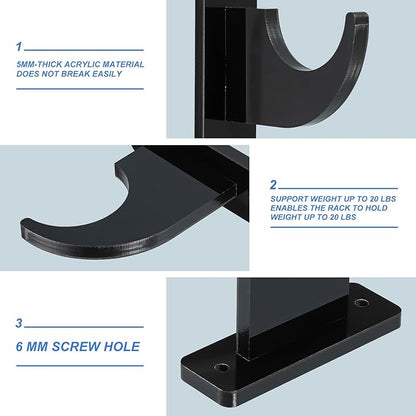uxcell Sword Wall Mount Holder, 1 Set Acrylic Light Saber Display Hanger Wall-Mounted Sword Stand