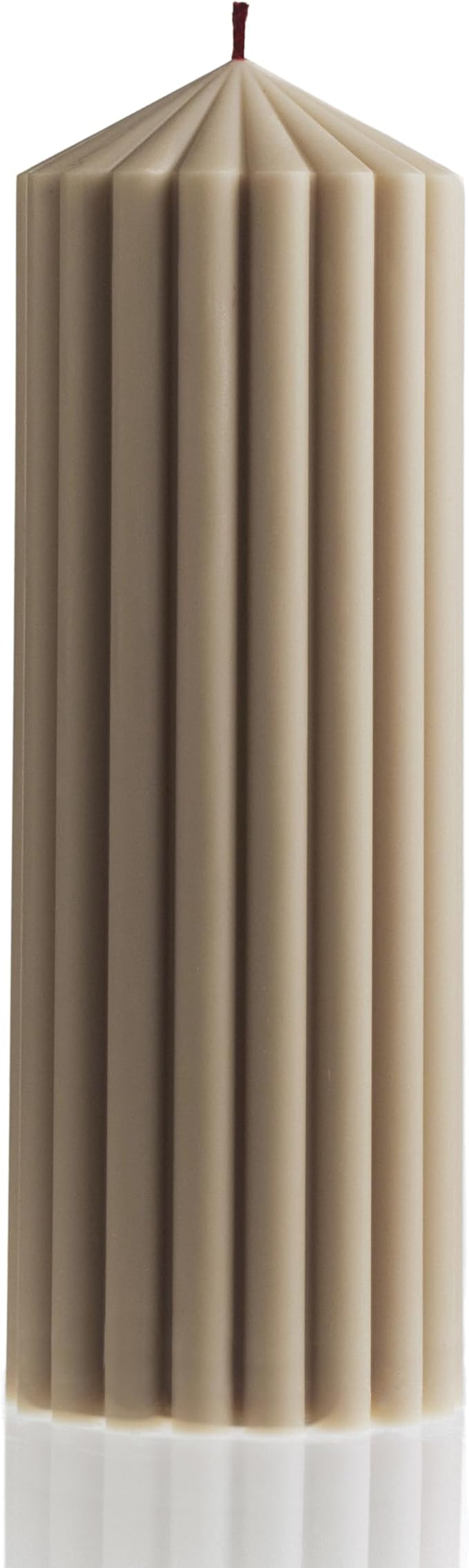 LAWA Ribbed Peak Pillar Candle - Large Beautiful Handmade Pillar Scented Soy Wax Candle Elegant