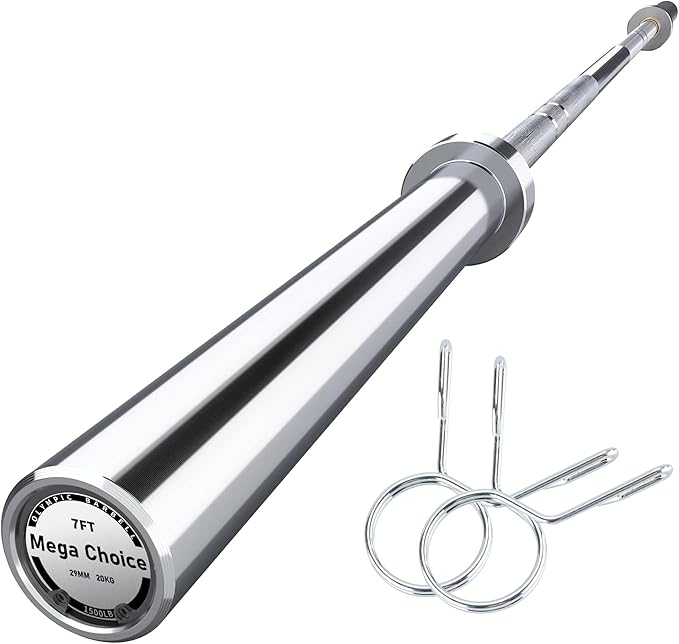 Barbell Bar for Weightlifting - 7FT Heavy Duty (1500LB/700LB), 4FT Short (500LB), 47" EZ Curl Bar