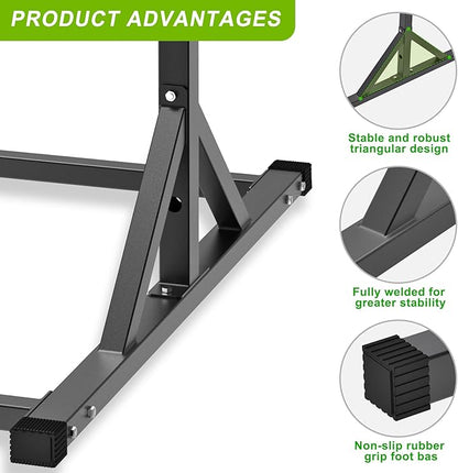 SELEWARE Adjustable Pull Up Station, Multifunction Pull Up Bar, Fully Welded, 500 lbs Capacity