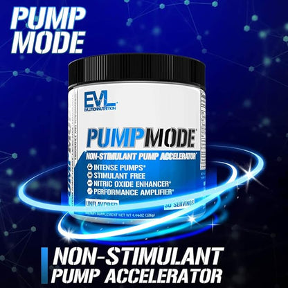 EVL PumpMode Nitric Oxide Supplement - Nitric Oxide Booster Pump Pre Workout Powder with Glycerol