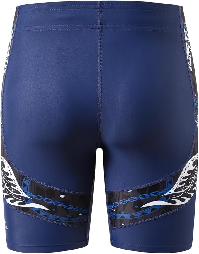 HUGE SPORTS Men's Rash Guard Swim Shorts Compression Swimming Jammer Cool Dry Active Swimsuit