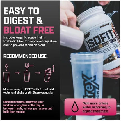 Nutrex Research IsoFit Whey Protein Powder Instantized 100% Whey Protein Isolate (70 Servings