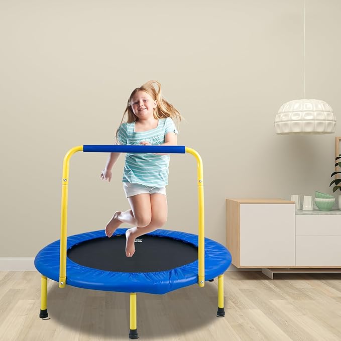 VEVOR 3FT Trampoline 36" Indoor/Outdoor for Toddlers, Foldable Mini Baby With Foam Handle