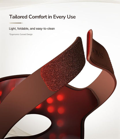JOVS 4D Laser Therapy Mask for Face, LED Red Light Therapy Face Mask with 4 Wavelengths for Deep