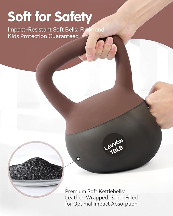 Soft Kettlebell - Cushioned Impact-Resistant Base and Anti-Slip, Kettle bell Anti-Slip Grip Weight